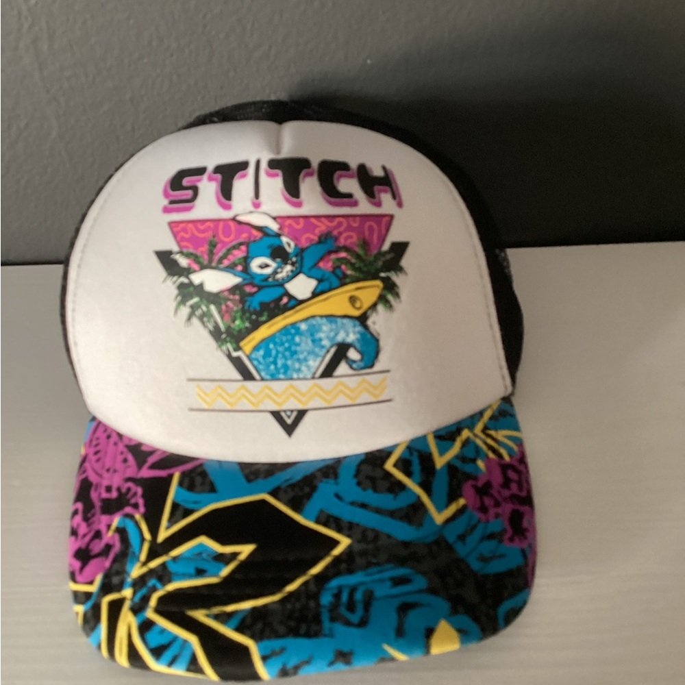 Disney Stitch Kids Hat - Black and White